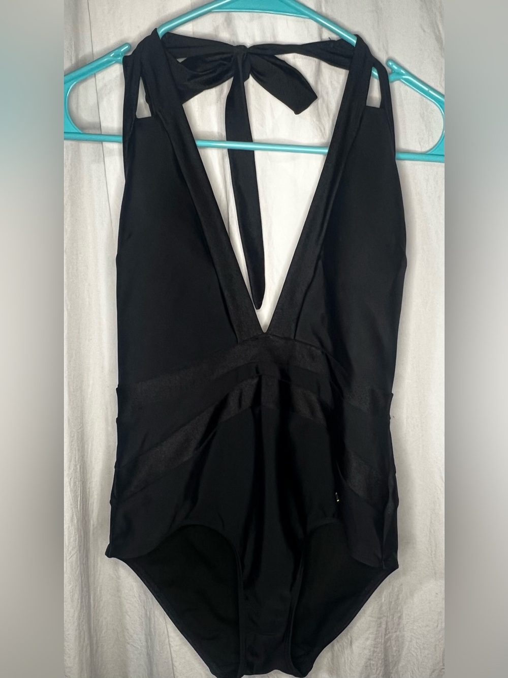 Ted Baker London Black Halter One-Piece Swimsuit